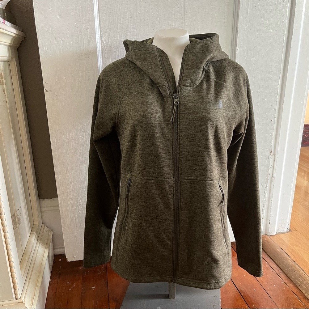 The North Face Canyonlands Full Zip Hoodie Olive Green Heather Size M - Picture 15 of 15